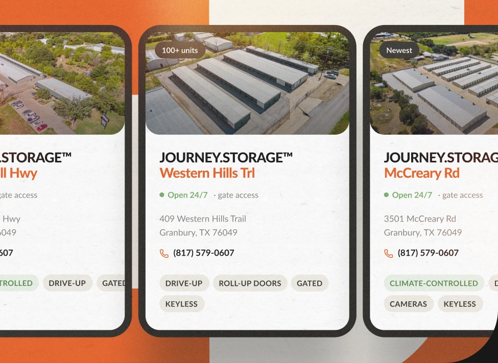 Journey.Storage locations on the app