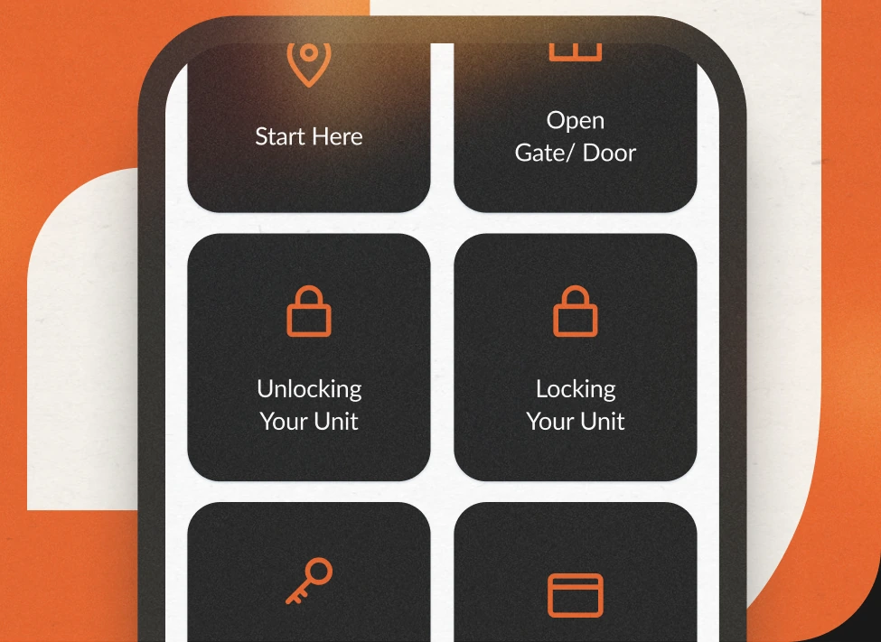App controls: open gate, lock and unlock unit